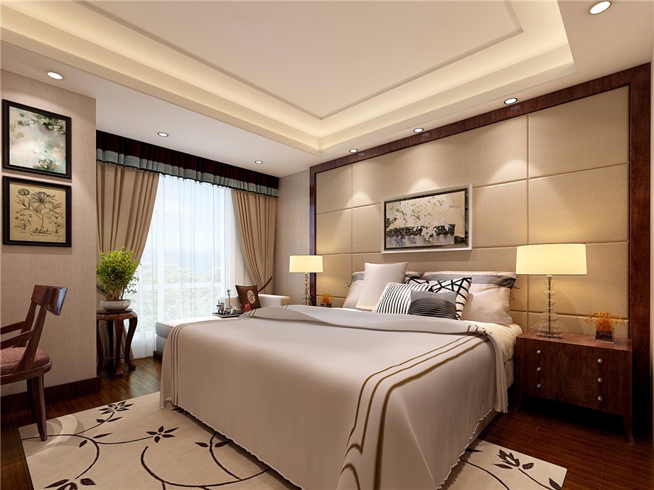 西安綠地曲江名城 179平四居室-新中式風格