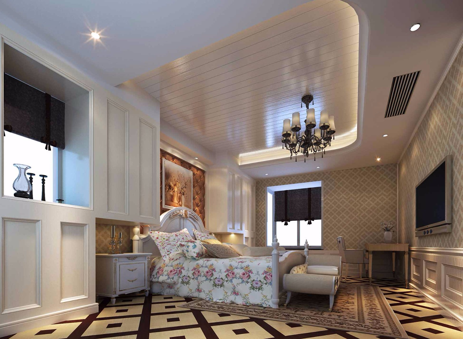 白樺林間180平米簡歐風(fēng)格設(shè)計方案