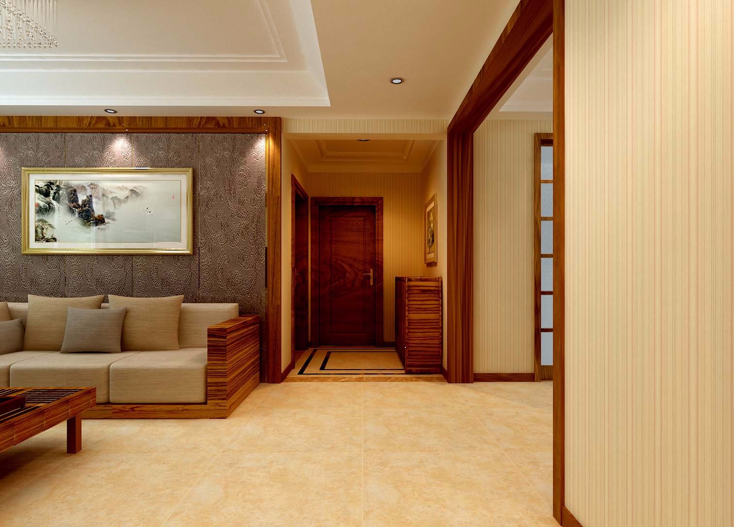 紫薇東進111平米新中式風格設計方案