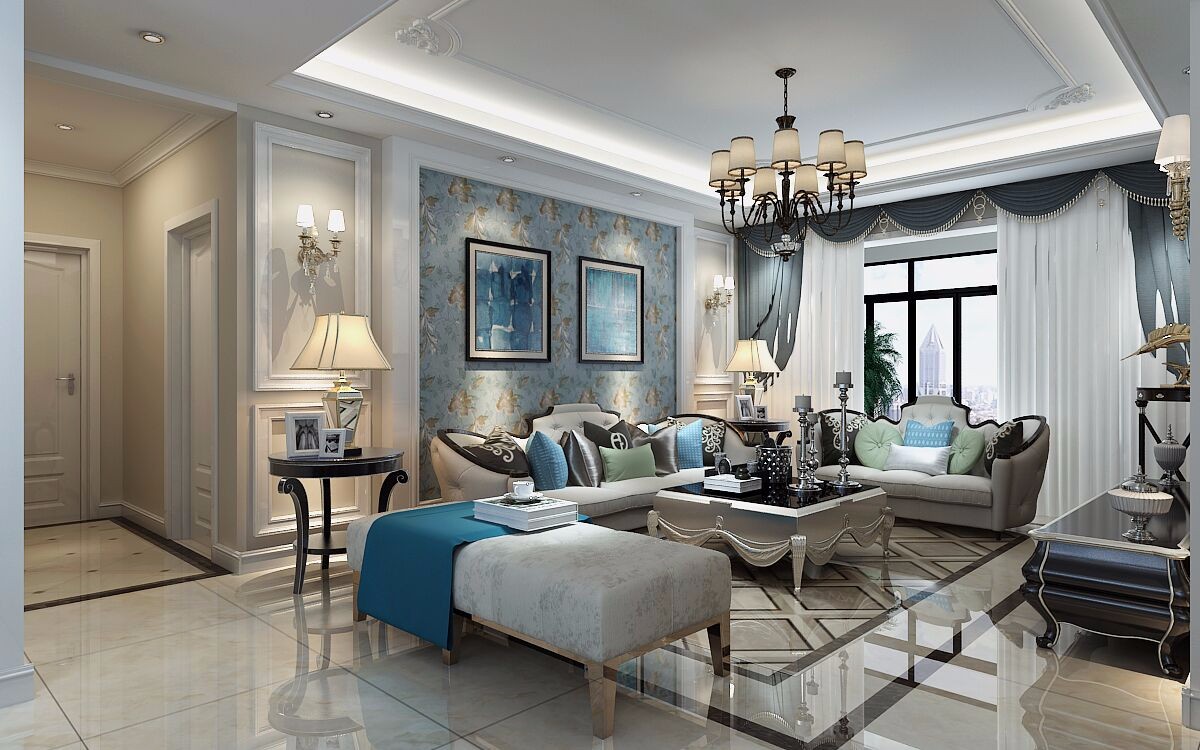 雅居樂鉑瑯峯129平米簡歐設(shè)計方案