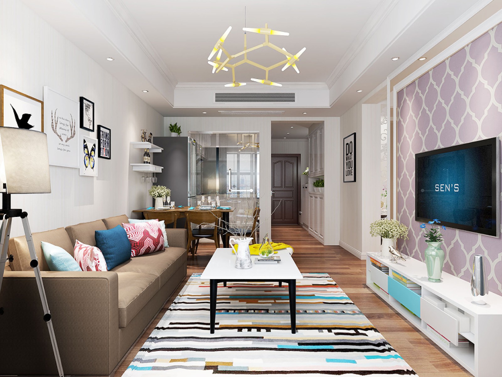 金輝c園小區(qū)91平米簡(jiǎn)約風(fēng)格設(shè)計(jì)方案