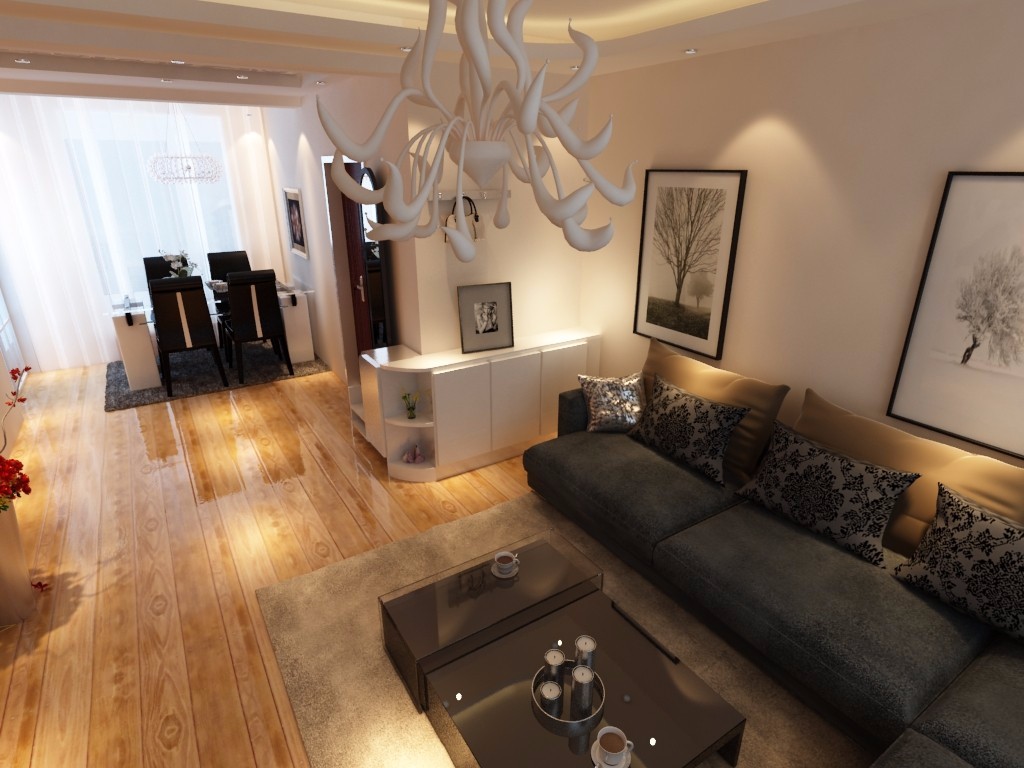 西安金地西灃公元122平三居室-簡約風格