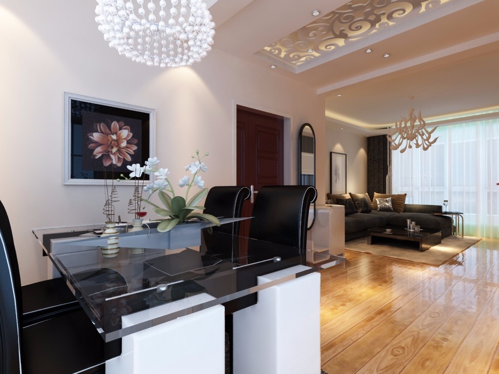 西安金地西灃公元122平三居室-簡約風格