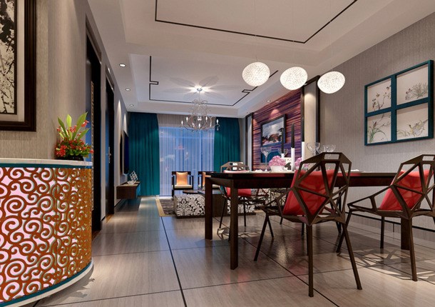 曲江金水灣/160平米/新中式風格