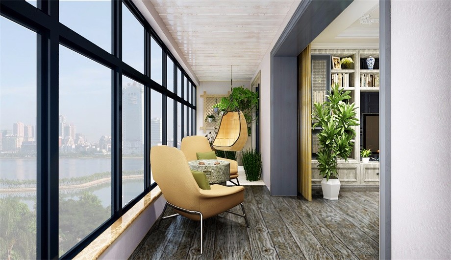 金地湖城大境150平-三居室-簡約風格 