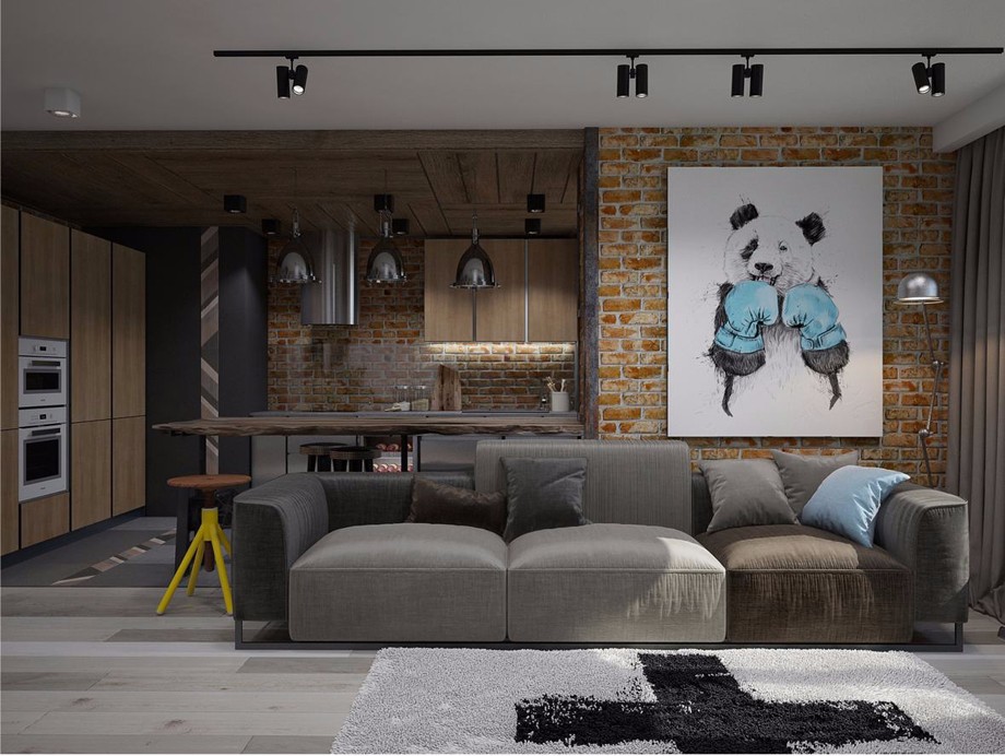 西市佳郡/210平米/工業(yè)風格裝修