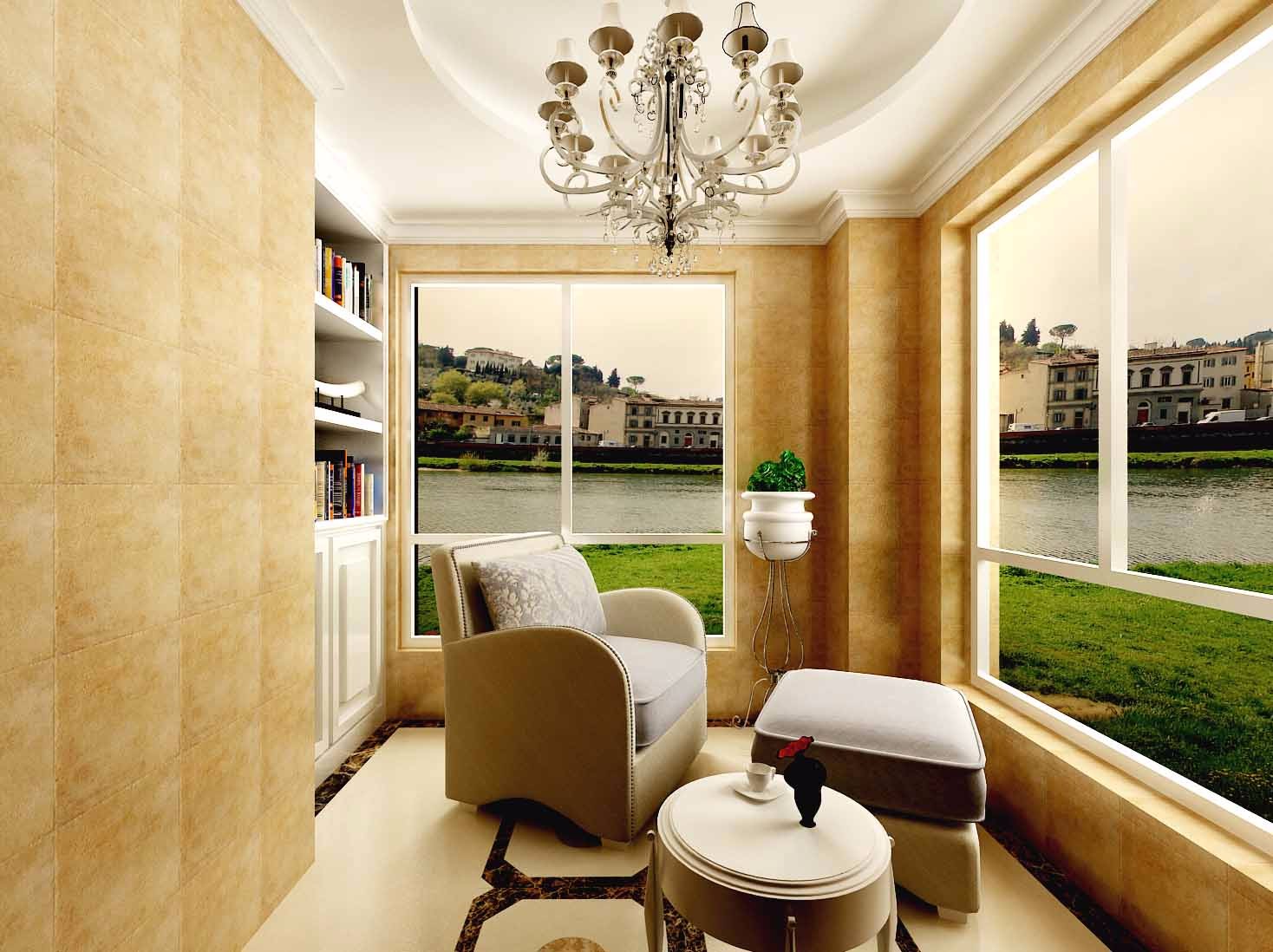 太陽城160平米簡歐風格設計方案