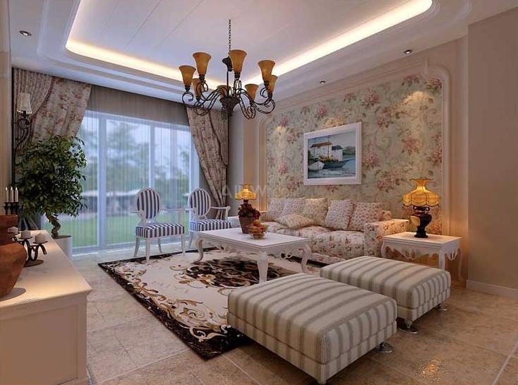 金科天籟城110平米田園風格設計方案