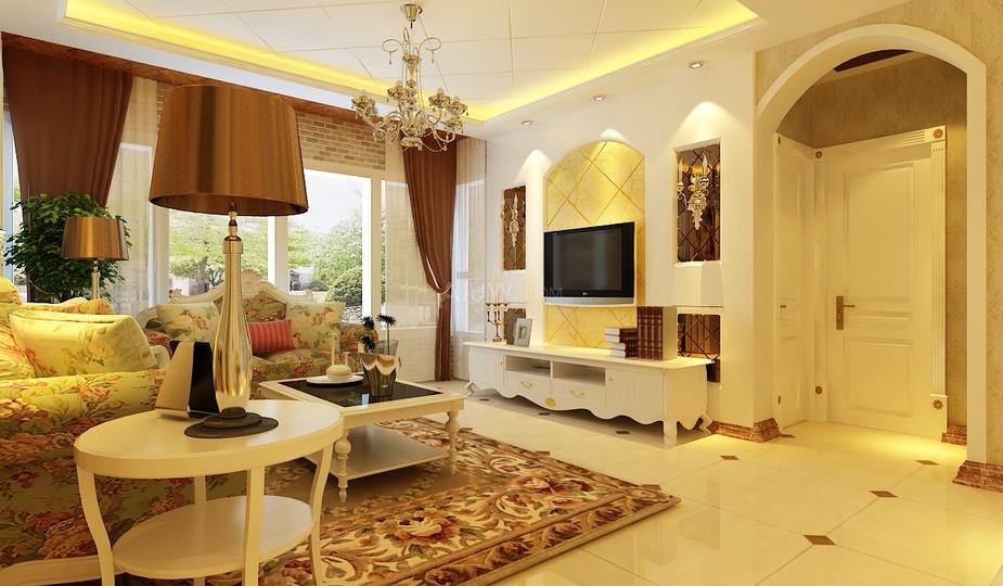 開元第一城120平米田園設(shè)計(jì)風(fēng)格