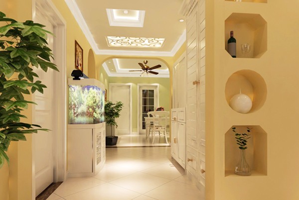 金科天籟城98平米田園風(fēng)格設(shè)計(jì)方案