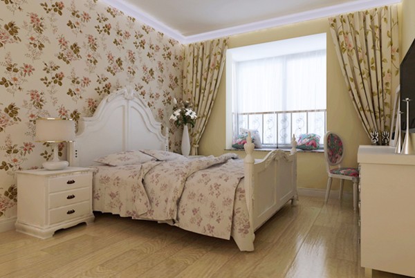 金科天籟城98平米田園風(fēng)格設(shè)計(jì)方案