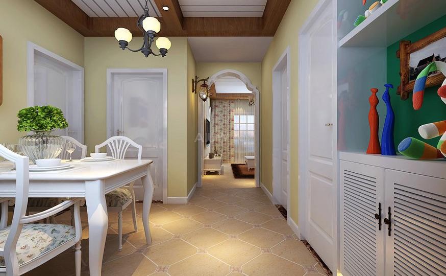 金科天籟城110平米田園風(fēng)格設(shè)計(jì)方案