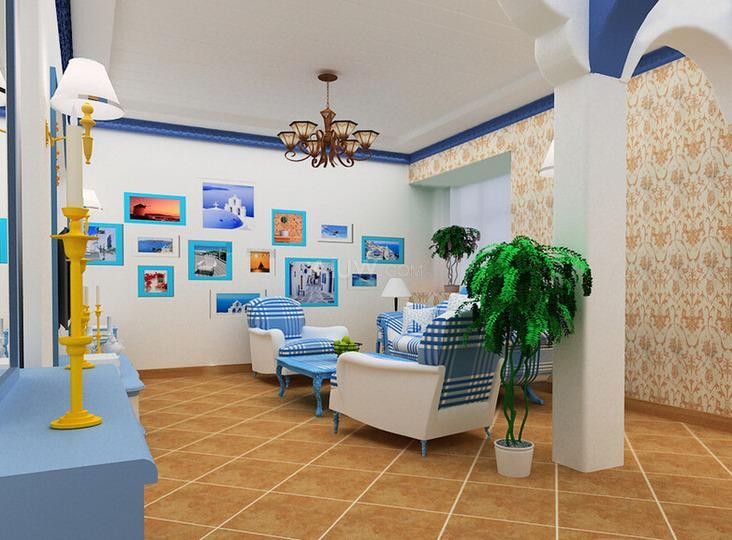 開元第一城120平米地中海裝修風格