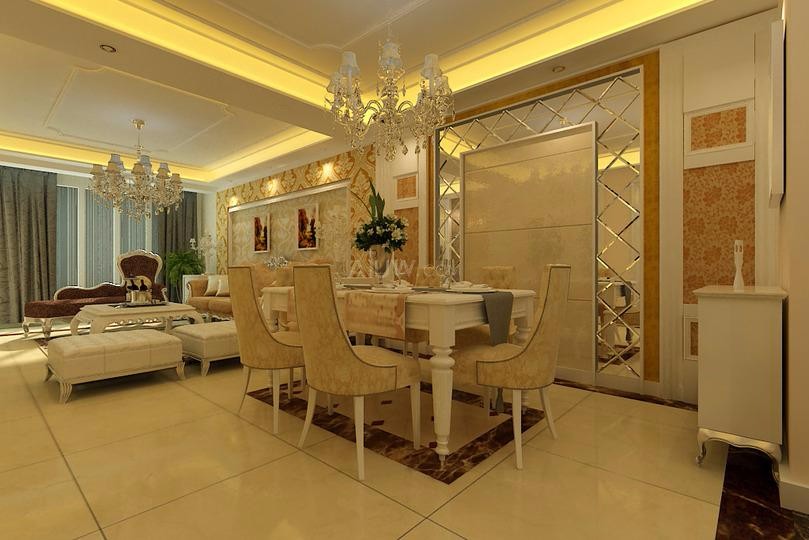 白樺林國(guó)際145平米歐式風(fēng)格設(shè)計(jì)