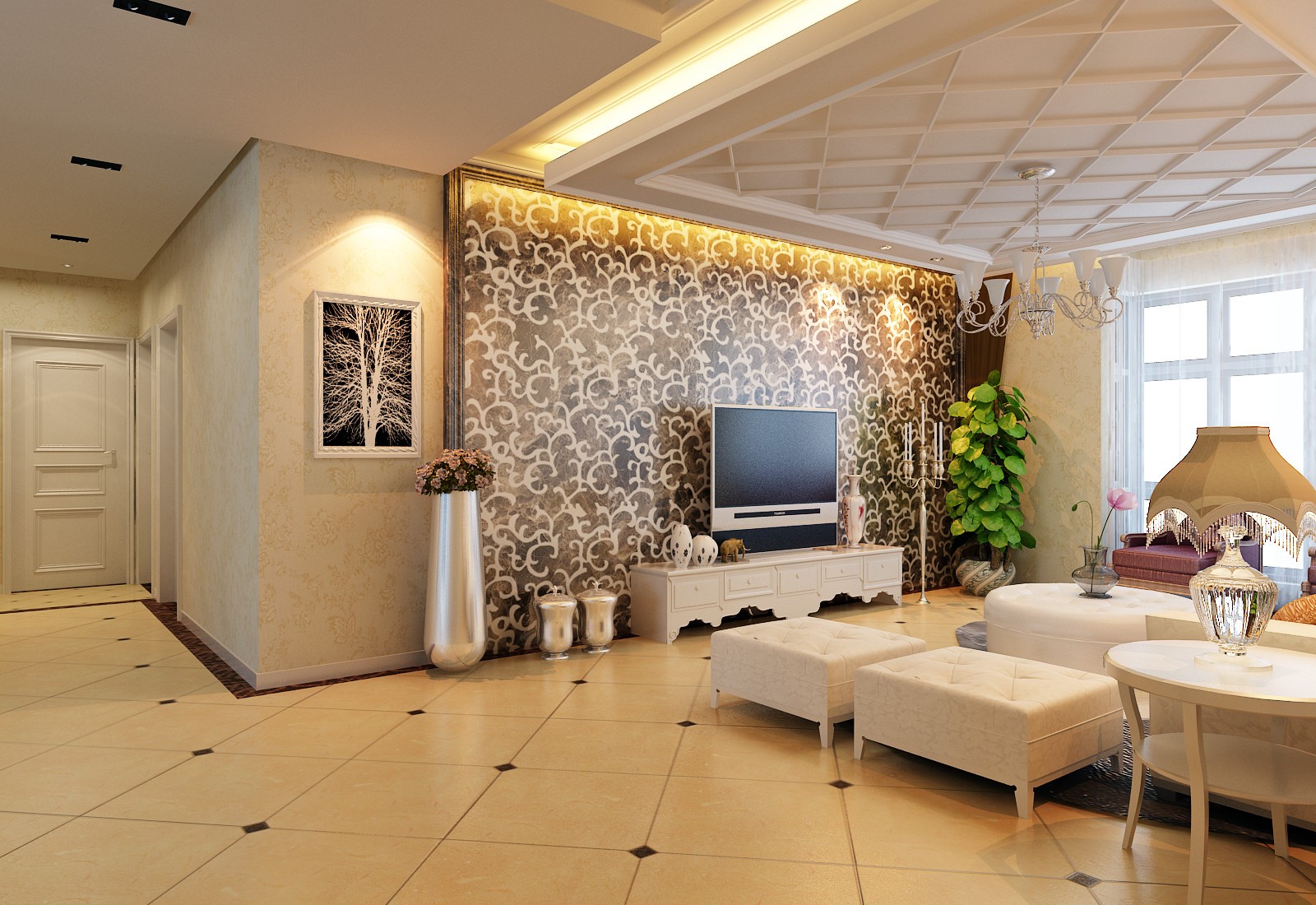 鑫龍?zhí)烊痪?60平米現(xiàn)代簡約風格