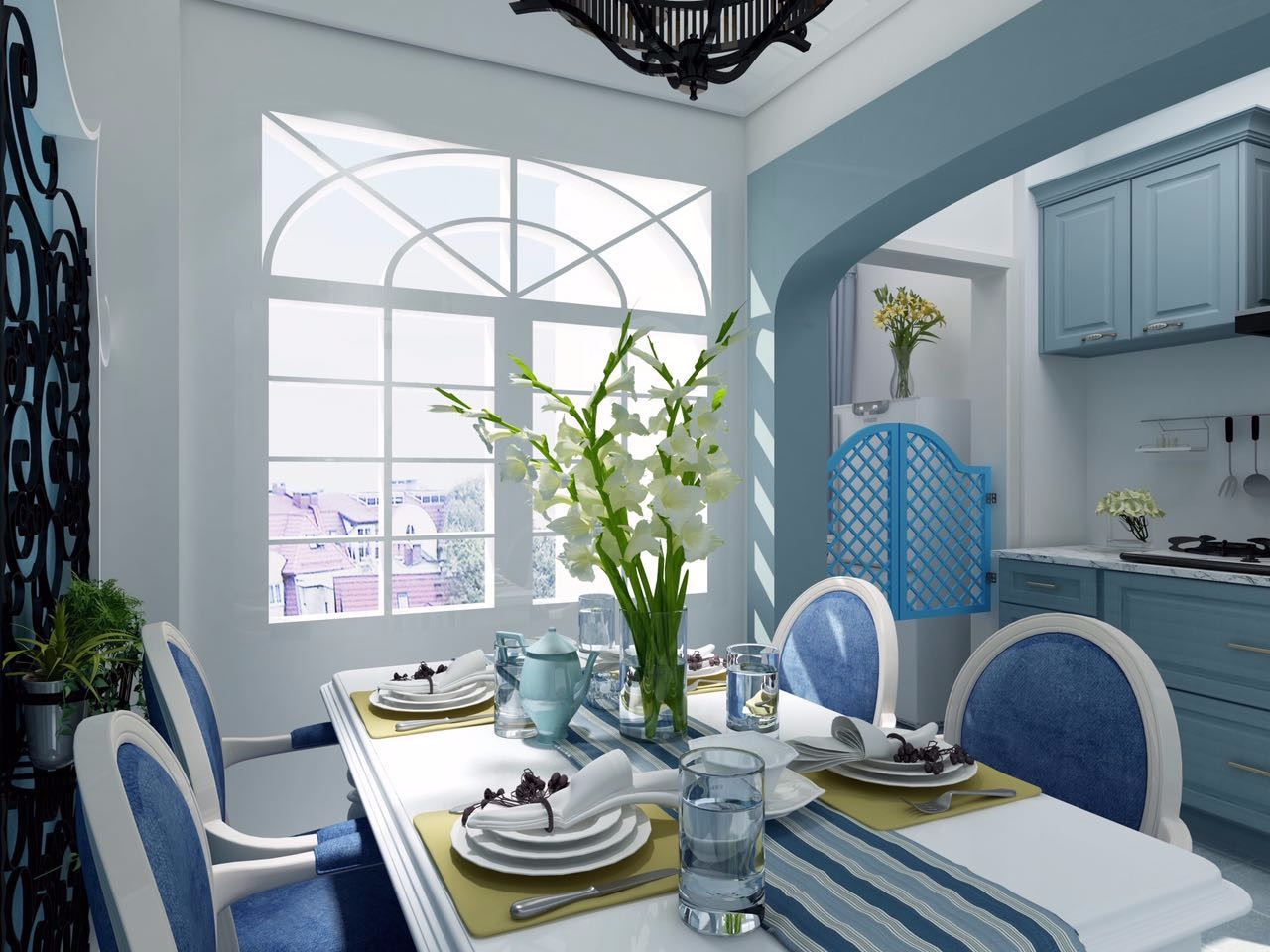 金科天籟城140平米地中海風格設計方案