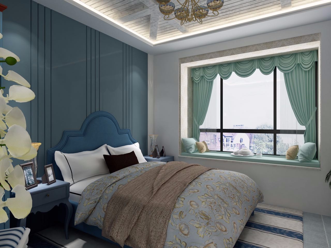 金科天籟城140平米地中海風格設計方案