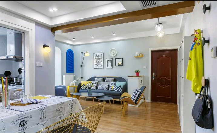 金科天籟城110平米地中海風格設(shè)計方案