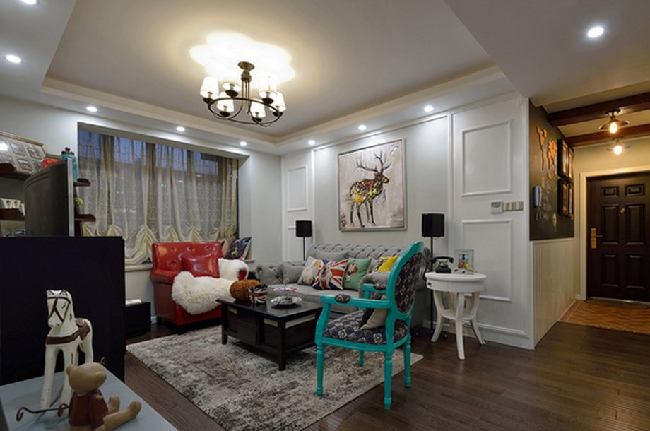 湖畔花園/54平米/鄉(xiāng)村美式風格