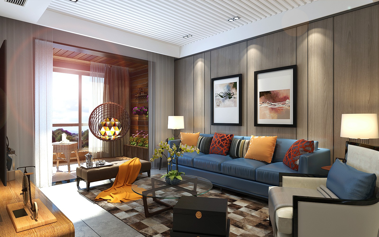 中華世紀城120平簡歐風(fēng)格設(shè)計方案 