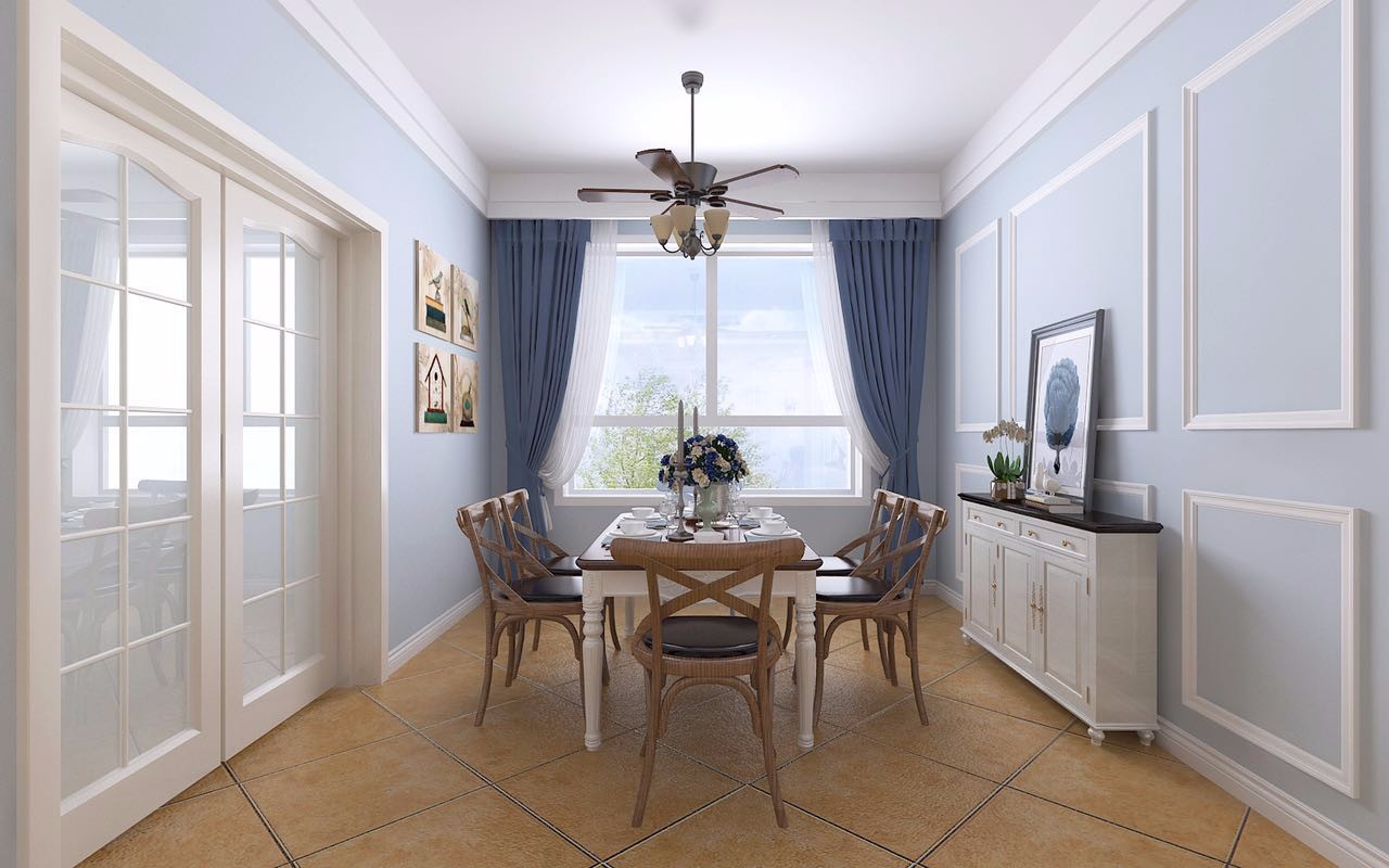 偉業(yè)公館132平米美式風(fēng)格設(shè)計(jì)案例