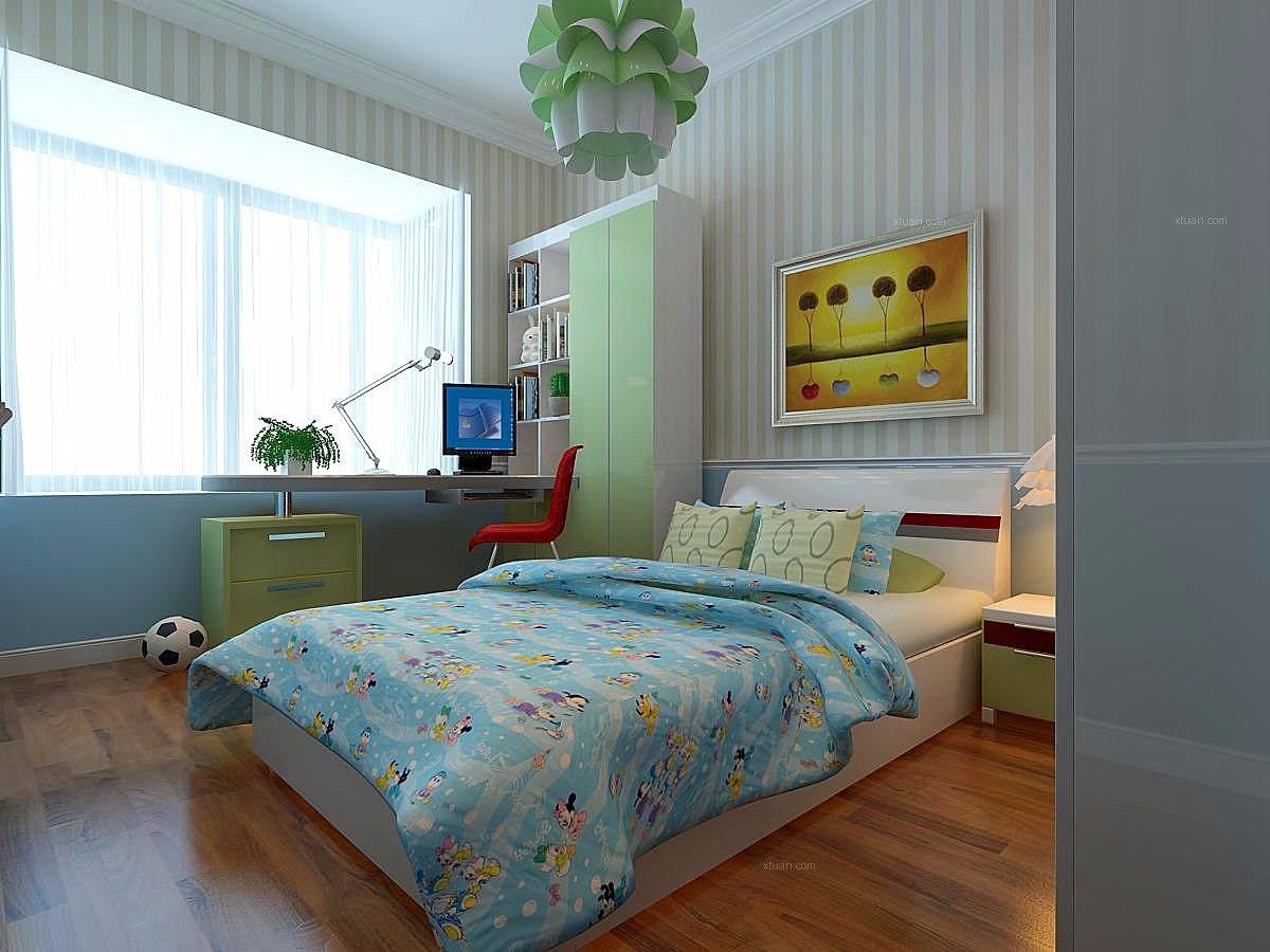 曲江龍邸98平米現(xiàn)代簡約風格設(shè)計案例