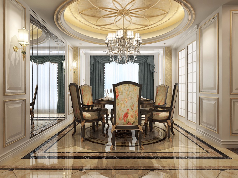 紫薇田園都市180平米歐式風(fēng)格設(shè)計(jì)案例