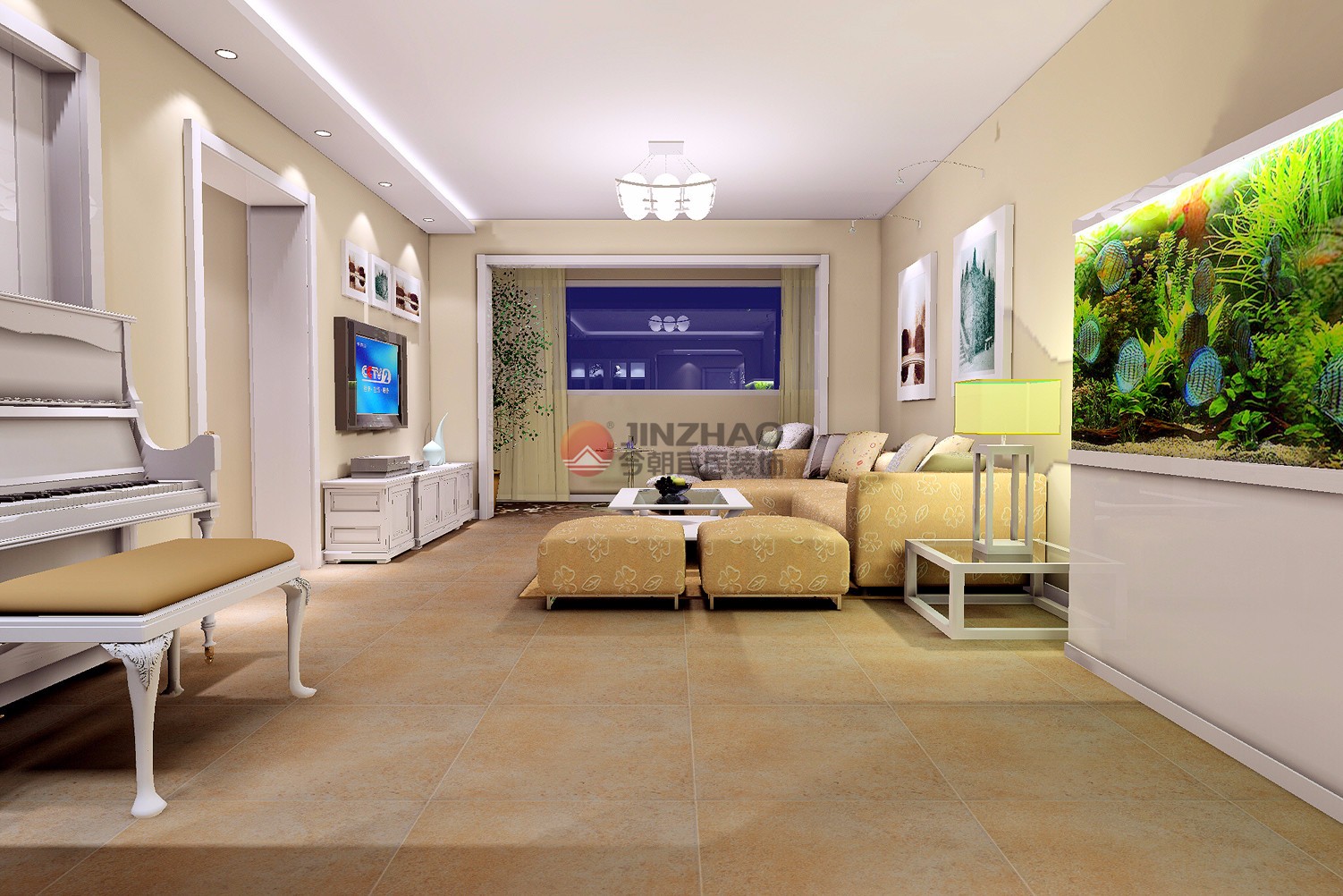 金水灣120平米現(xiàn)代簡(jiǎn)約風(fēng)格設(shè)計(jì)案例