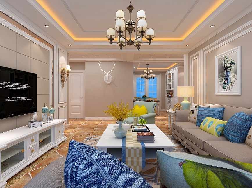 開(kāi)元第一城120平米美式裝修風(fēng)格