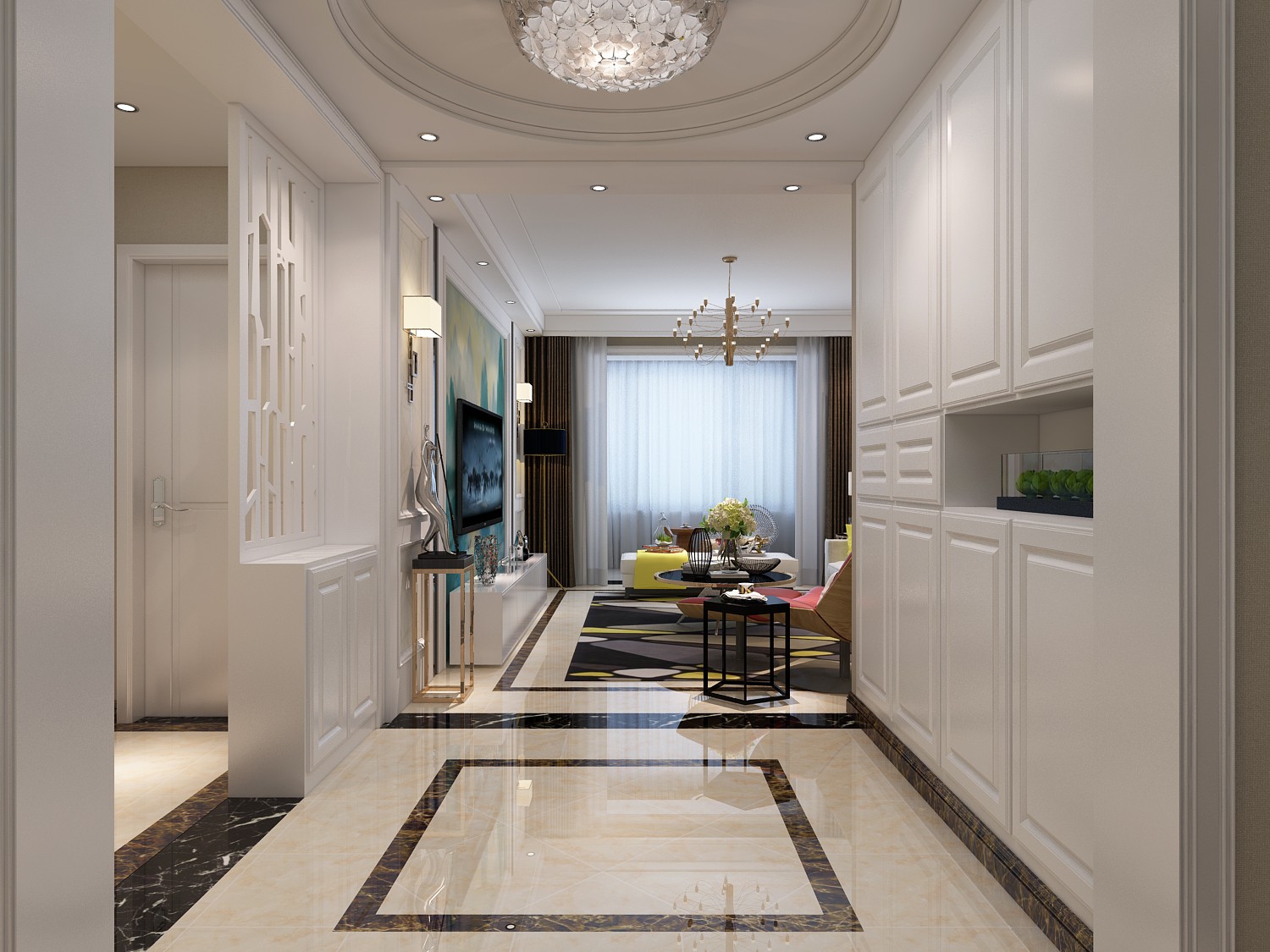 海德堡小區(qū)102平米現(xiàn)代簡約風格設(shè)計案例