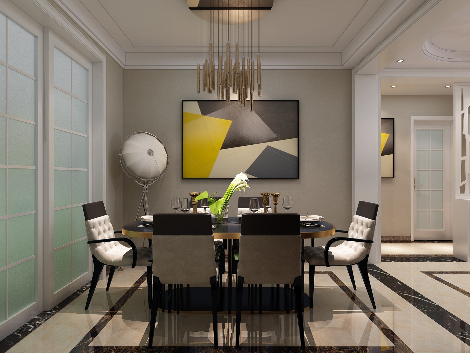 海德堡小區(qū)102平米現(xiàn)代簡約風格設(shè)計案例